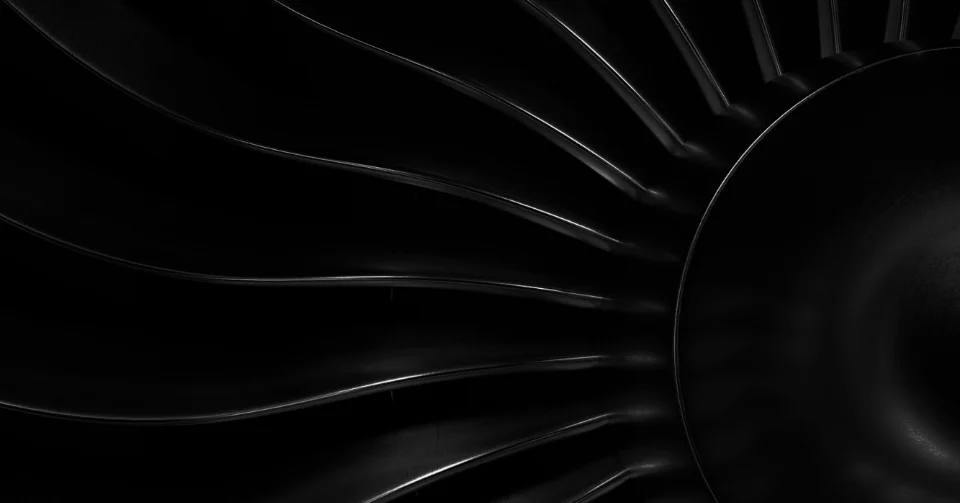 Abstract black turbine blades